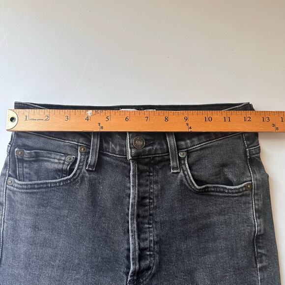 Agolde Jeans Womens 25 Black Nico High Rise Button Fly Stretch Skinny Denim - Picture 11 of 15